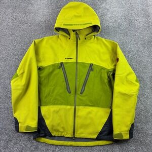 Mammut Parinaco Jacket Mens XL Yellow Green Goretex C Change Shell 1010-07650